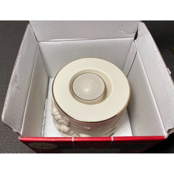 Lenox Santa Votive Candle Holder Porcelain Christmas Holiday - Picture 2 of 10